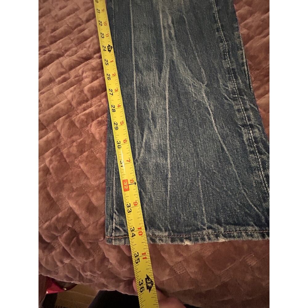 Men’s Straight Patchwork Distressed Blue Jeans - image 10